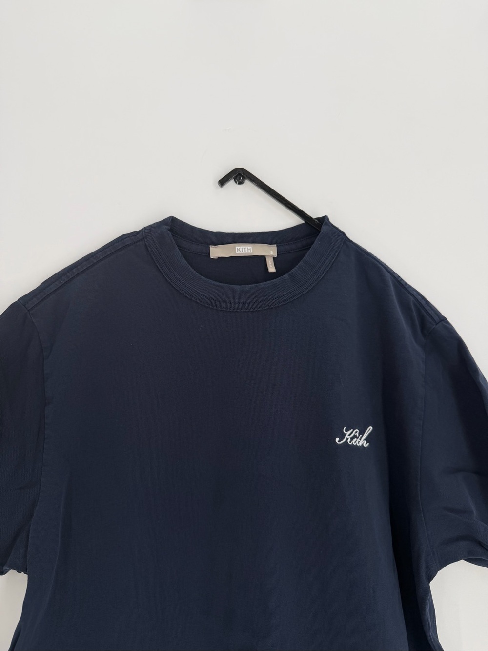 Kith Nia Navy Logo Embroidered Short Sleeve Crewneck T-Shirt